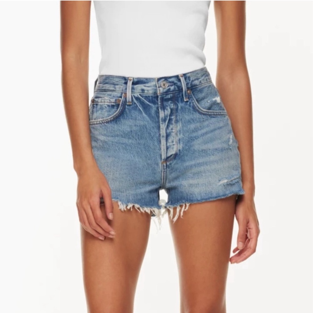 Agolde Jaden Blue Jean Shorts